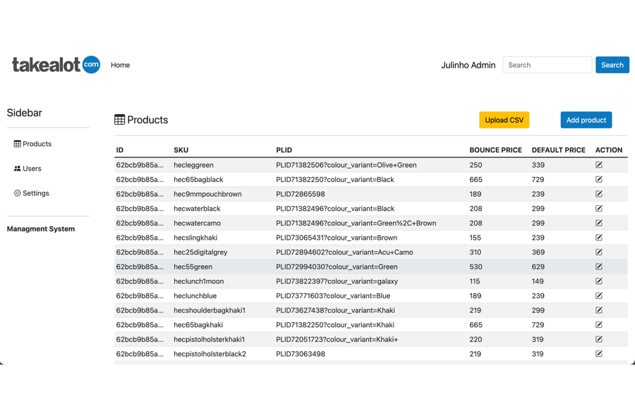 Gestion de Takealot